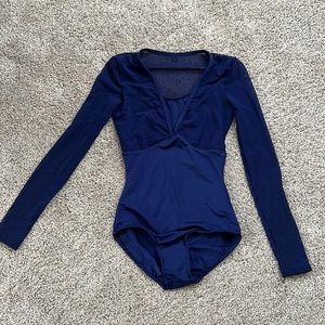 Navy blue leotard size P